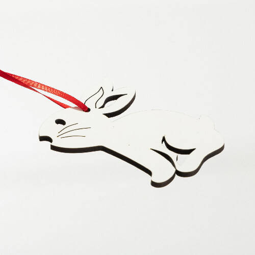 Pendente in MDF su un lato per sublimazione - lepre