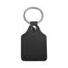 Portachiavi in pelle e metallo per la sublimazione - rettangolo - nero