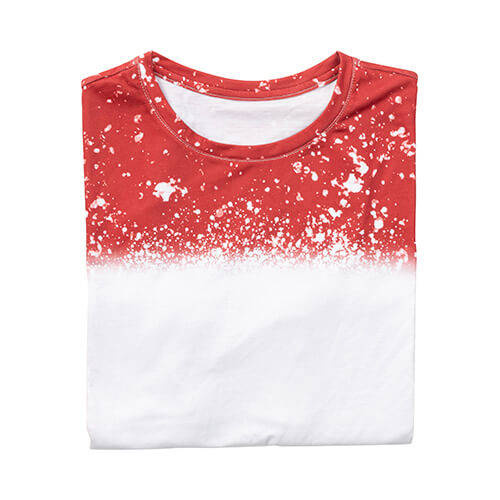 T-shirt Cotton-Like Bleached Starry Red per sublimazione