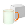 Tazza 330 ml con il manico arancione con la scatola Sublimazione Termostampa
