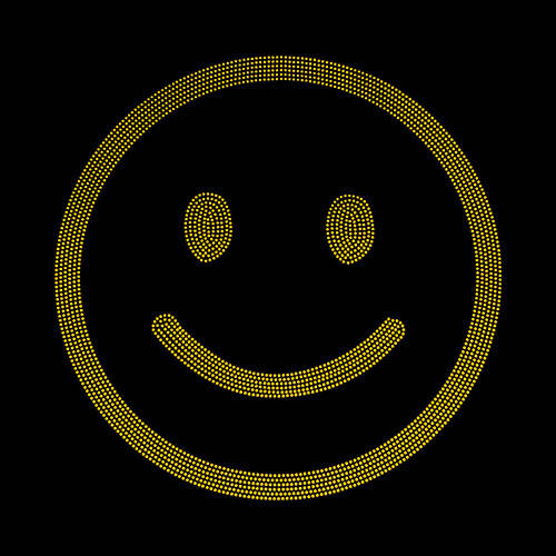 Foglio con zirconi per trasferimento termico - Sorridi