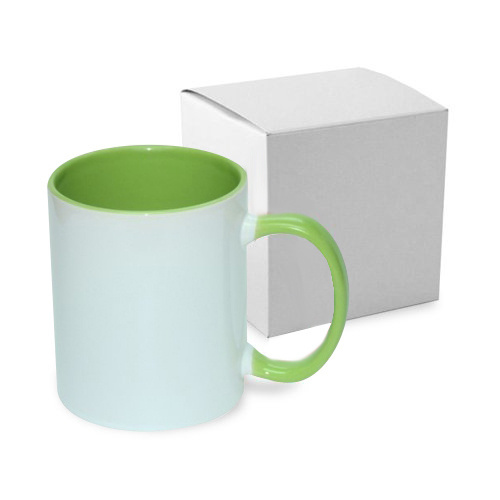 Tazza FUNNY verde chiaro JS Coating con la scatola Sublimazione Termostampa