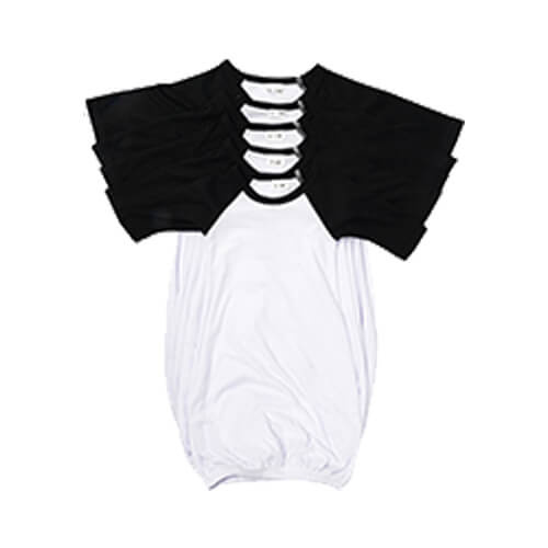 Camicia da notte a maniche lunghe per sublimazione - maniche Nero