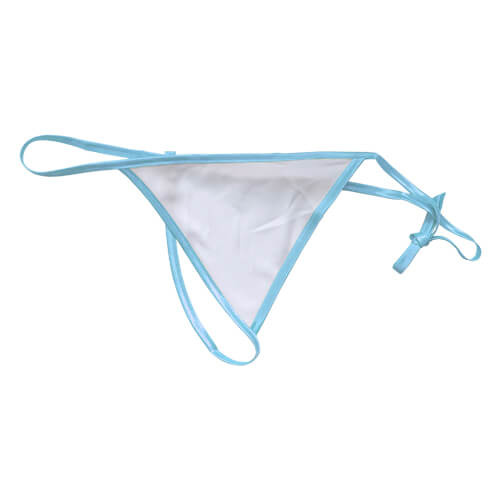 Perizoma da donna per sublimazione con bordo celeste
