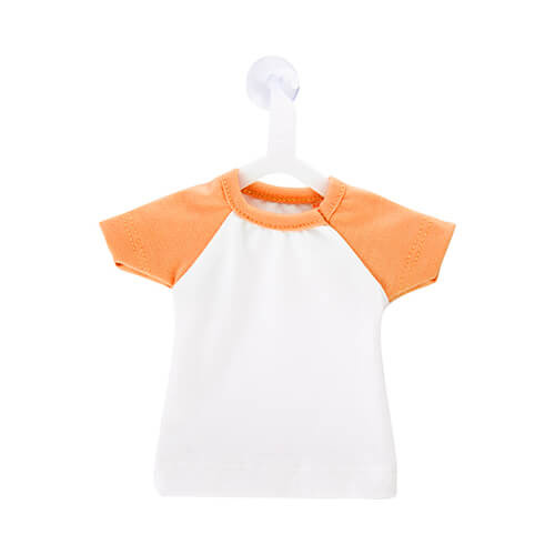 Mini t-shirt per sublimazione con gruccia - arancione