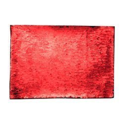Patch paillettes bicolore da sublimare - rettangolo rosso