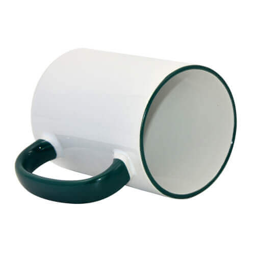 Tazza MAX 450 ml con il manico verde scuro Sublimazione Termostampa