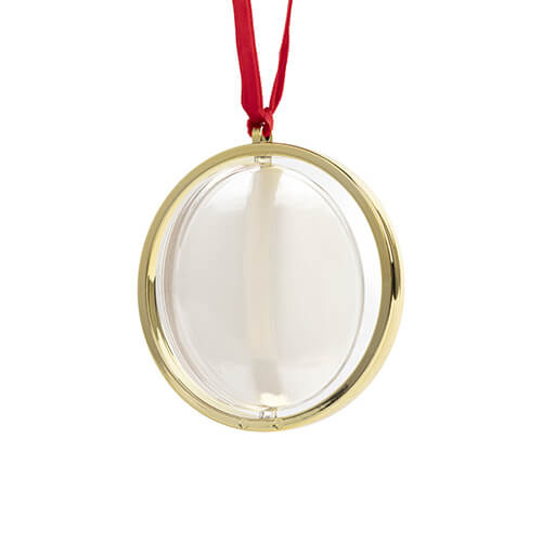 Ornamento rotante per albero di Natale a sublimazione - oro