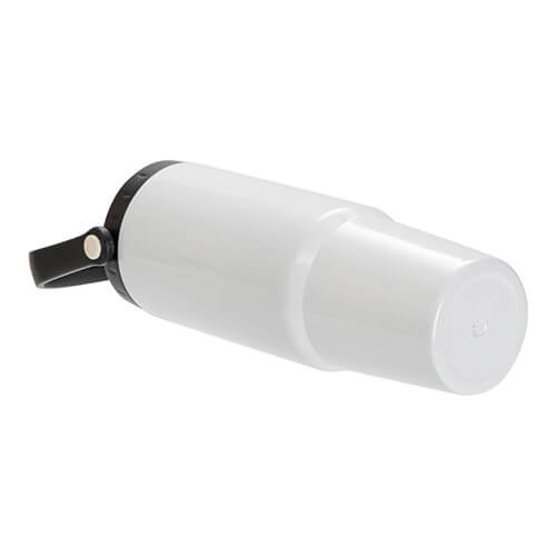 Tazza da viaggio in acciaio inox da 1080 ml con coperchio e imboccatura a sublimazione - bianco