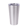 Bicchiere termico in acciaio inox da 480 ml per sublimazione - glitter argento