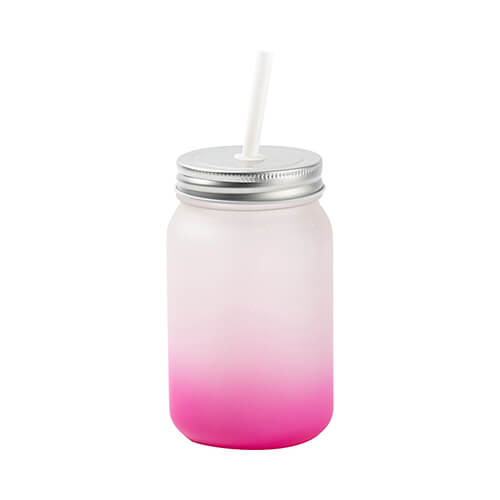 Mug Mason Jar 450 ml satinato senza manico per sublimazione - sfumatura Viola