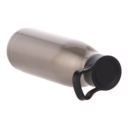 Borraccia - Bottiglia per bevande da 500 ml con manico a sublimazione orizzontale - argento