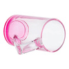 Mug in vetro da 400 ml con manico triangolare per sublimazione - fondo rosa
