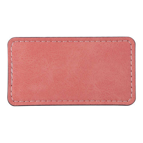 Targhetta in pelle 8,2 x 4,4 cm per sublimazione - rosa