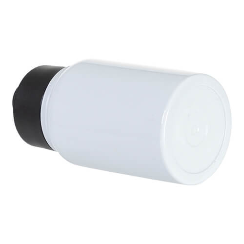 Borraccia da 500 ml con boccaglio largo e manico pieghevole per sublimazione - bianca