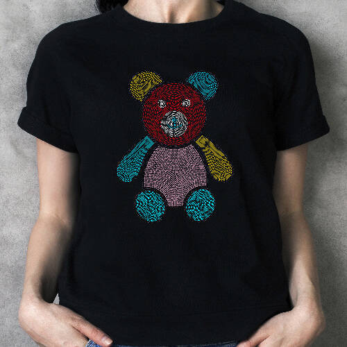 Foglio con zirconi per trasferimento termico - orso