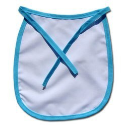 Bavaglino per bambini Permium con bordo azzurro per sublimazione di trasferimento termico