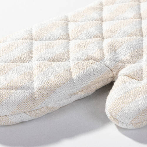 Guanto da forno termoisolante per sublimazione - crema con strisce giallo