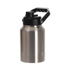 Bottiglia da viaggio in acciaio inox da 2000 ml con manico a sublimazione - argento