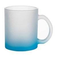 Tazza in vetro smerigliato 330 ml per sublimazione - blu sfumato