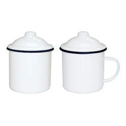 Tazza smaltata con coperchio Trasferimento termico a sublimazione