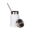Mason Jar Tazza da 500 ml con cannuccia per sublimazione - bianco