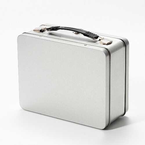 Scatola da pranzo in metallo per sublimazione - argento