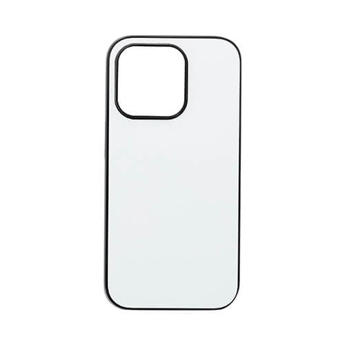 custodia in gomma nera per iPhone 15 Pro per la sublimazione
