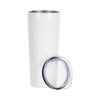 Bicchiere termico in acciaio inox da 650 ml per sublimazione - bianco