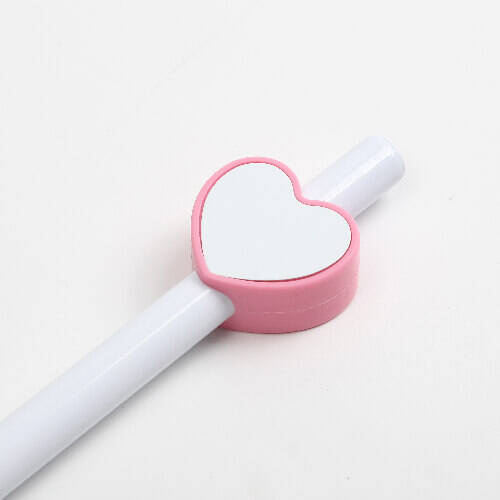 Copri cannuccia in silicone Ø 0,8/1 cm per sublimazione - cuore rosa