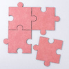 Sottobicchiere in pelle a forma di puzzle per sublimazione - rosa