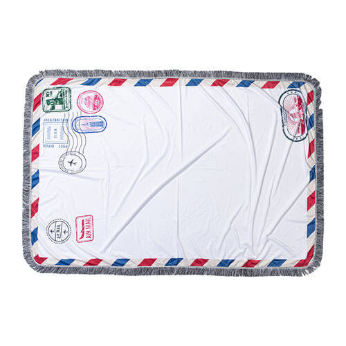 Coperta in peluche 150 x 100 cm con motivo a busta per sublimazione