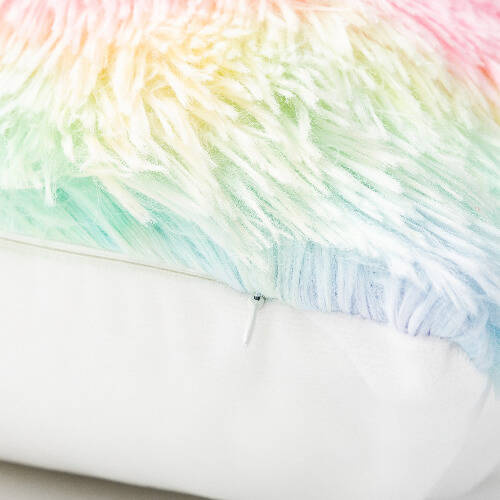 Federa colorata 40 x 40 cm in pile a pelo lungo e microfibra per sublimazione