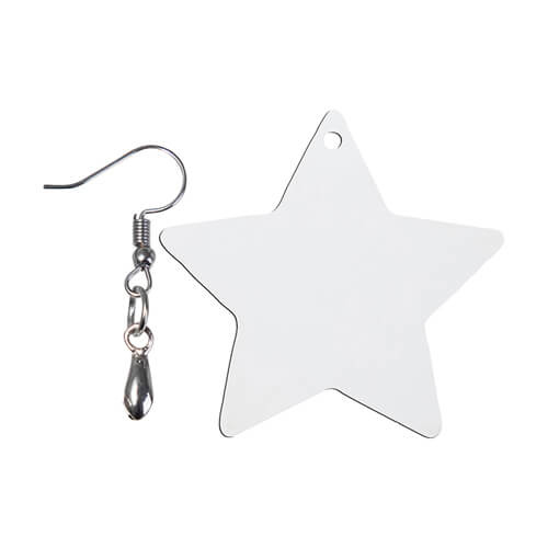 Orecchini in MDF per sublimazione - stella