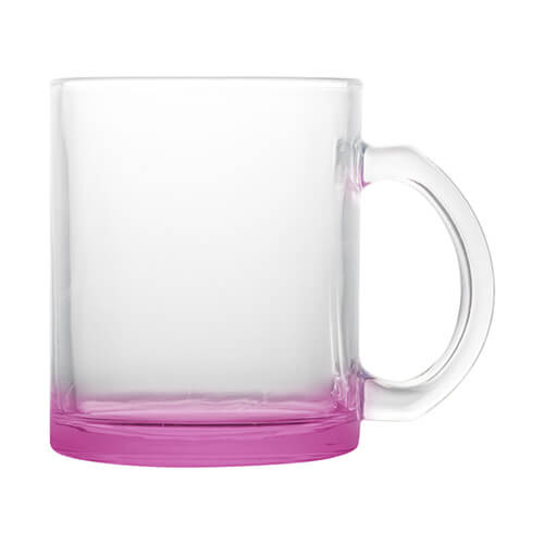 Tazza in vetro da 330 ml per sublimazione - con fondo viola
