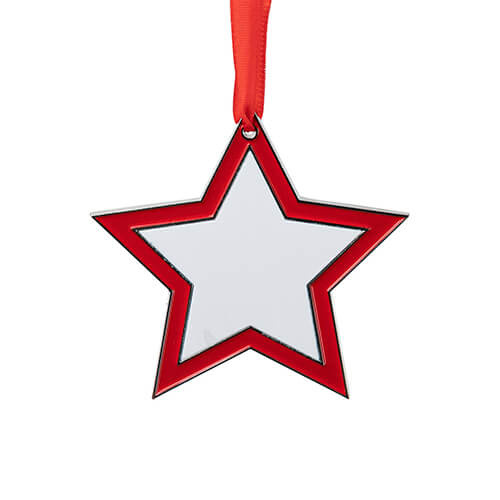 Ciondolo albero di Natale in metallo per sublimazione - Stella