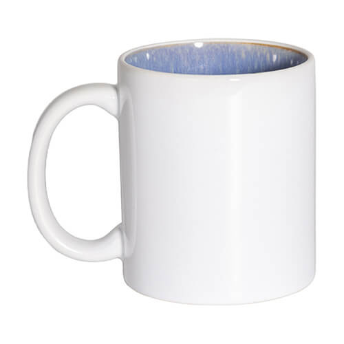 Tazza da 330 ml con interno smaltato per sublimazione - azzurro