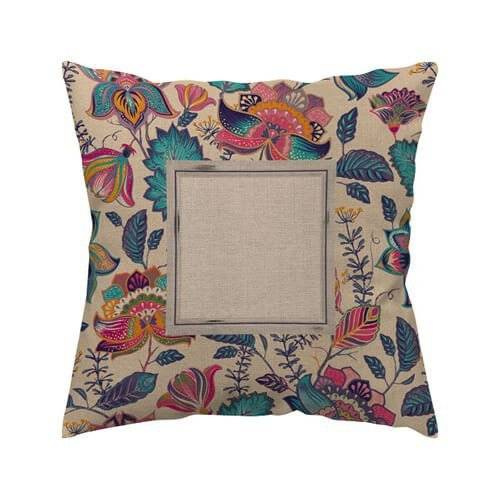 Federa in tela bicolore 38 x 38 cm per sublimazione - Floreal