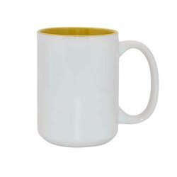 Tazza MAX 450 ml con l'interno giallo Sublimazione