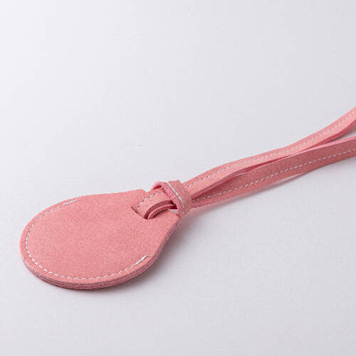 Etichetta in pelle con tracolla / custodia AirTag per sublimazione - rosa