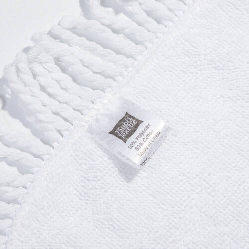 Asciugamano 152 x 76 cm con frange per sublimazione - bianco