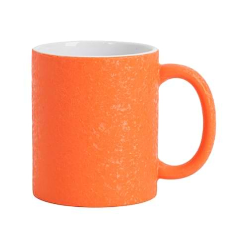 Tazza 325 ml con effetto superficie screpolata per sublimazione - arancia