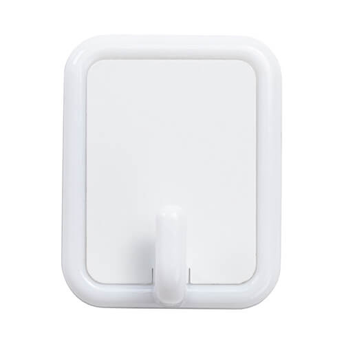 Un piccolo gancio di plastica per la sublimazione: un rettangolo bianco