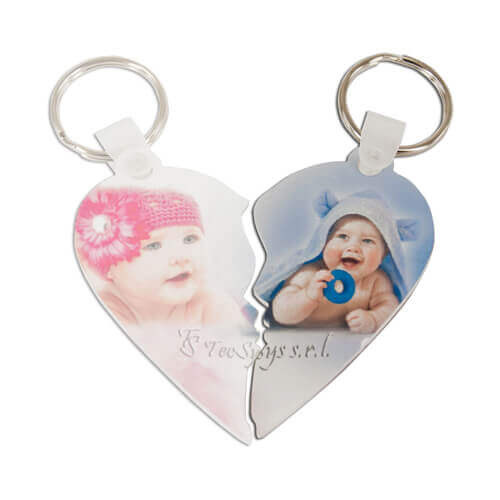 Portachiavi - cuore - metà destra - Trasferimento termico a sublimazione