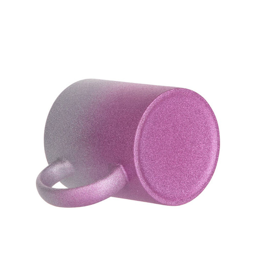 Set di 6 tazze in ceramica da 330 ml stampabili con glitter - argento-rosa