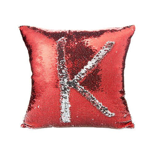 Copricuscino 40 x 40 cm con paillettes per sublimazione – rosso