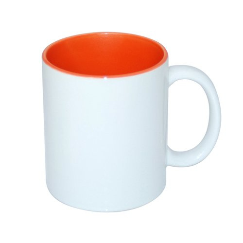 Tazza 330 ml con l'interno arancione JS Coating Sublimazione Termostampa