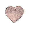 Patch paillettes cuore  bicolore da sublimare - colore "champagne"  22 x 19,5 cm