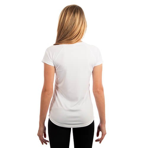Maglietta Slim Fit per la donna a maniche corte per Sublimazione - bianco