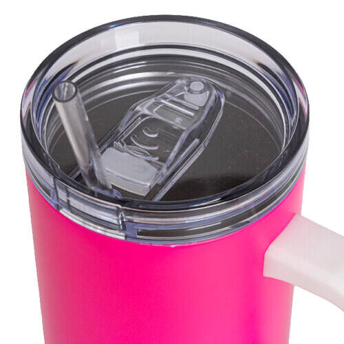 Tazza da viaggio in acciaio inossidabile da 1200 ml per sublimazione - rosa neon opaco